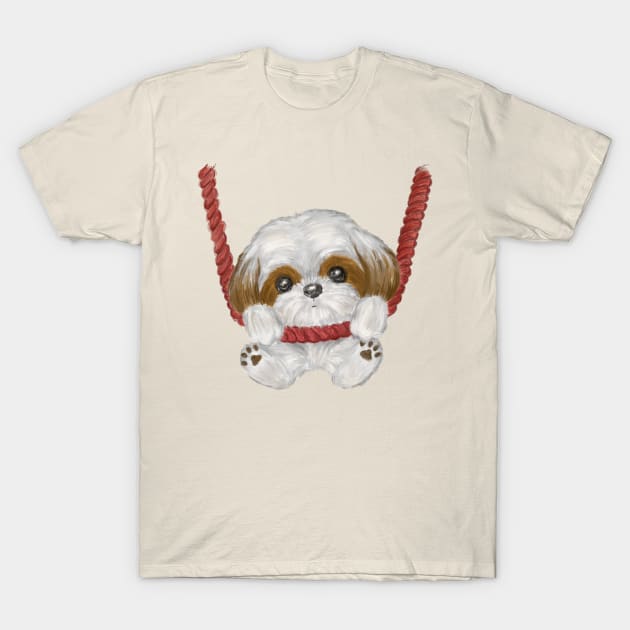 Shih Tzu on a rope T-Shirt by sanogawa